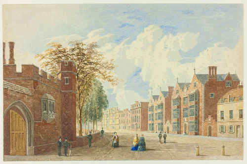 High Street, Eton by George Pyne, painting, 1845-1850