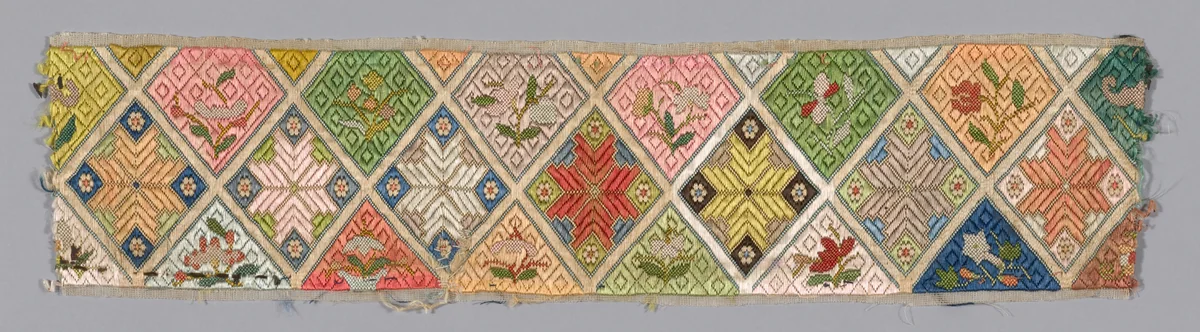 Band (from Woman's Trousers or Robe) by China, textile, 1875-1900