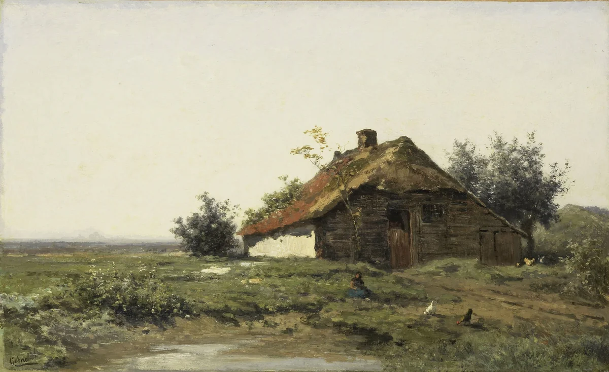 Farm in the Open Fields by Paul Joseph Constantin Gabriël, painting, 1860-1903
