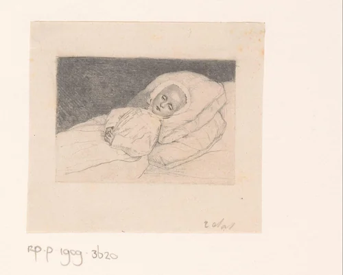 Post-mortemportret van Bruno Marie Nicolas Edmond Picard by Auguste Danse, print, 1871