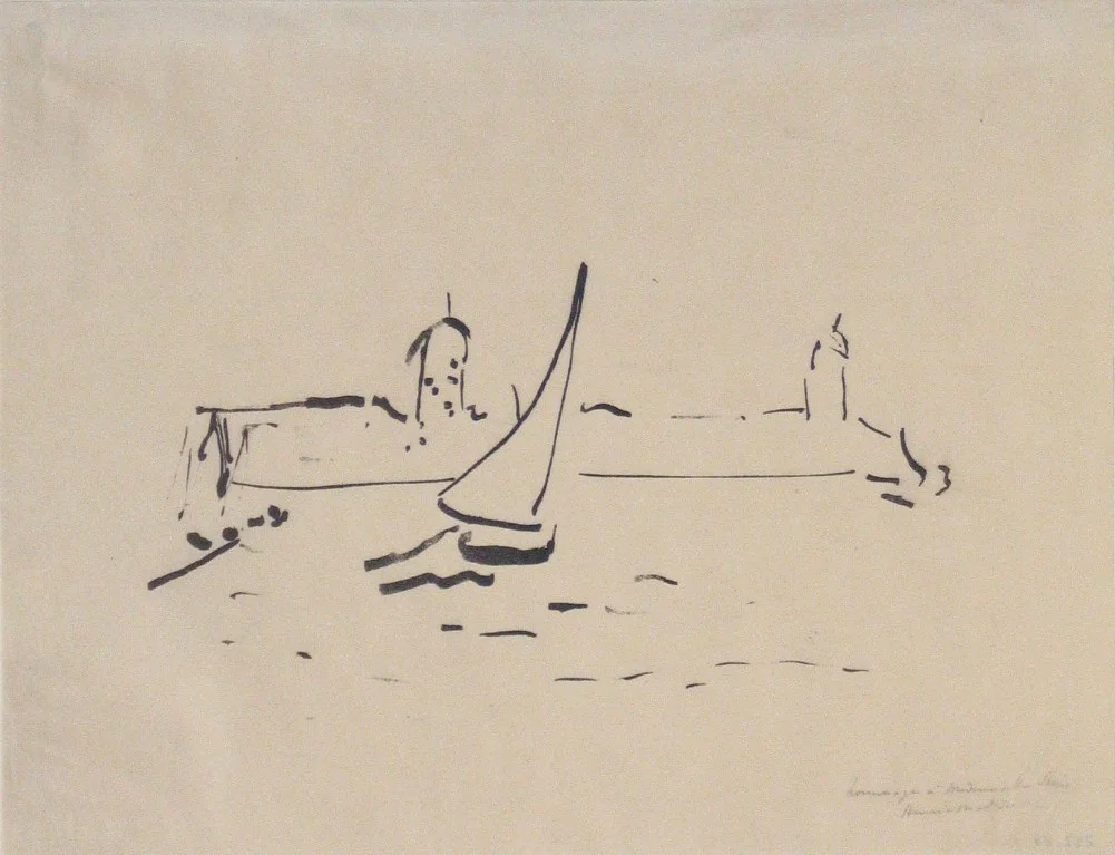 Harbor at Collioure (Port de Collioure) by Henri Matisse, print, 1907