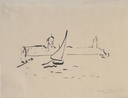 Harbor at Collioure (Port de Collioure) by Henri Matisse, print, 1907