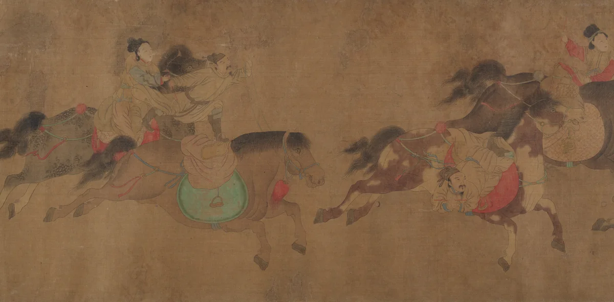Horsemanship demonstration by Zhao Yong, painting, 1800-1899