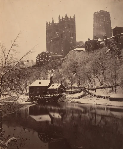 Durham Cathedral in Winter by Reverend Henry Holden, photograph, 1852-1862