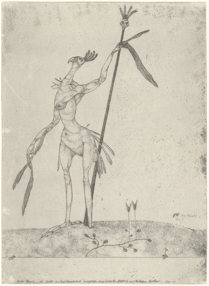 Aged Phoenix (Greiser Phoenix) from the series Inventions (Inventionen) by Paul Klee, print, 1905