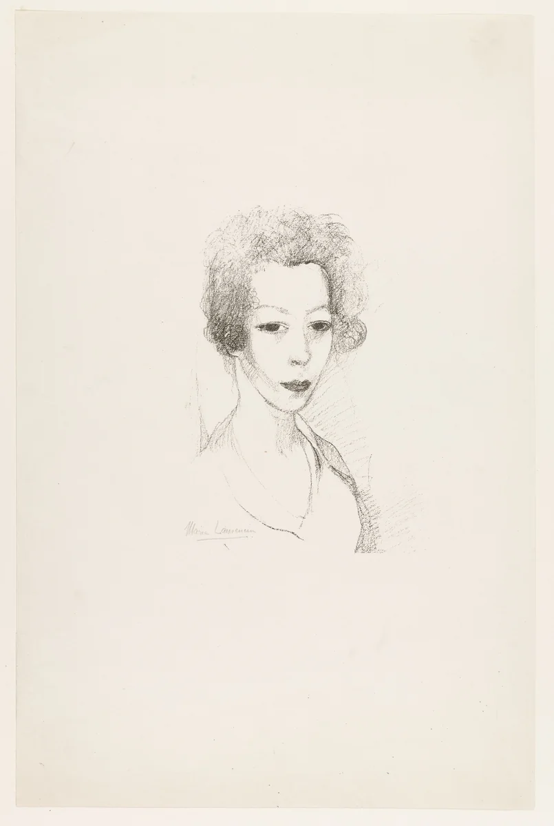 Self Portrait (Autoportrait) by Marie Laurencin, print, 1920
