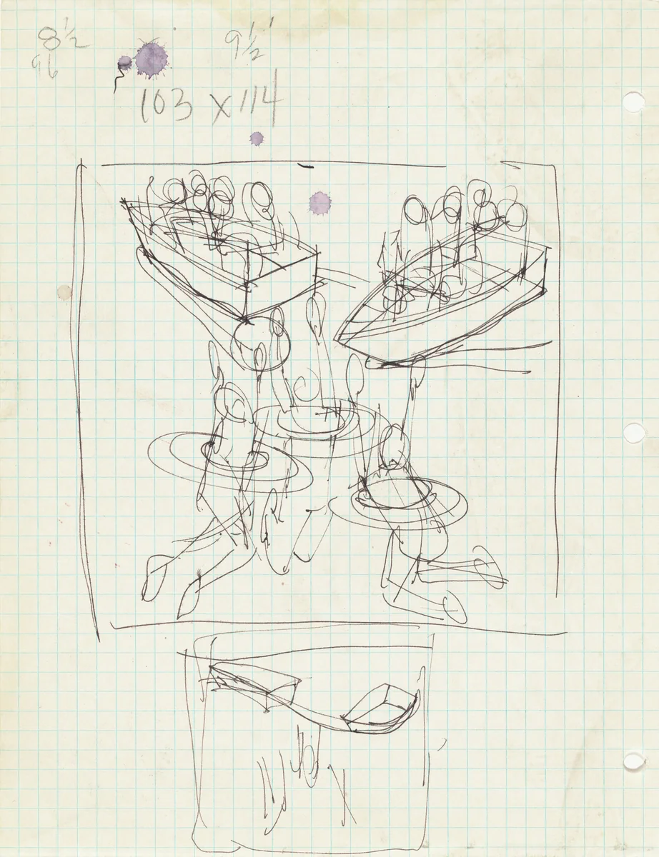Study for "Great America" by Kerry James Marshall, drawing, 1989-1999