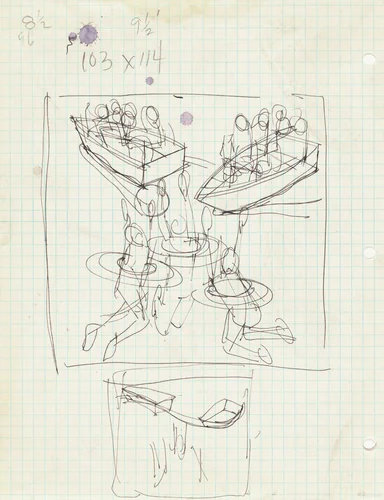 Study for "Great America" by Kerry James Marshall, drawing, 1989-1999