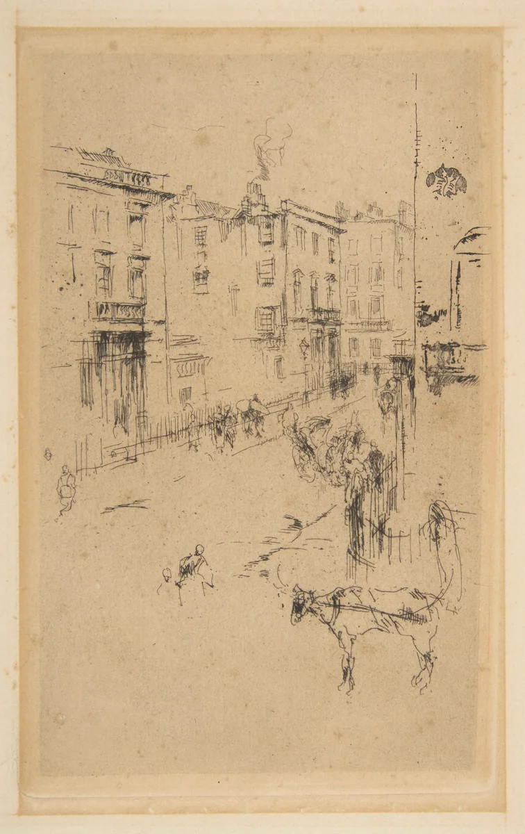 Alderney Street by James McNeill Whistler, print, 1880-1881