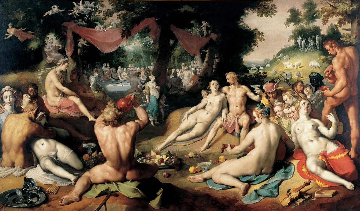 The Wedding of Peleus and Thetis by Cornelis Cornelisz. van Haarlem, painting, 1592