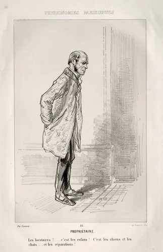 Propriétaire by Paul Gavarni, print, 1853-1863