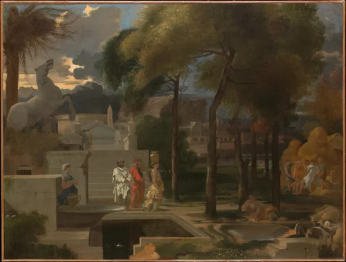 A Classical Landscape by Sébastien Bourdon, painting, 1660-1669