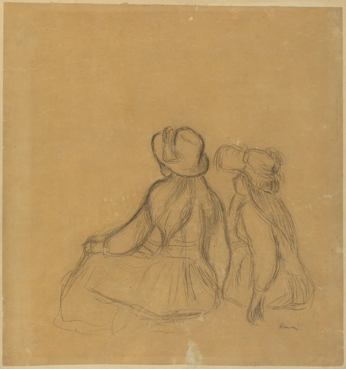 Girlhood by Auguste Renoir, drawing, 1890