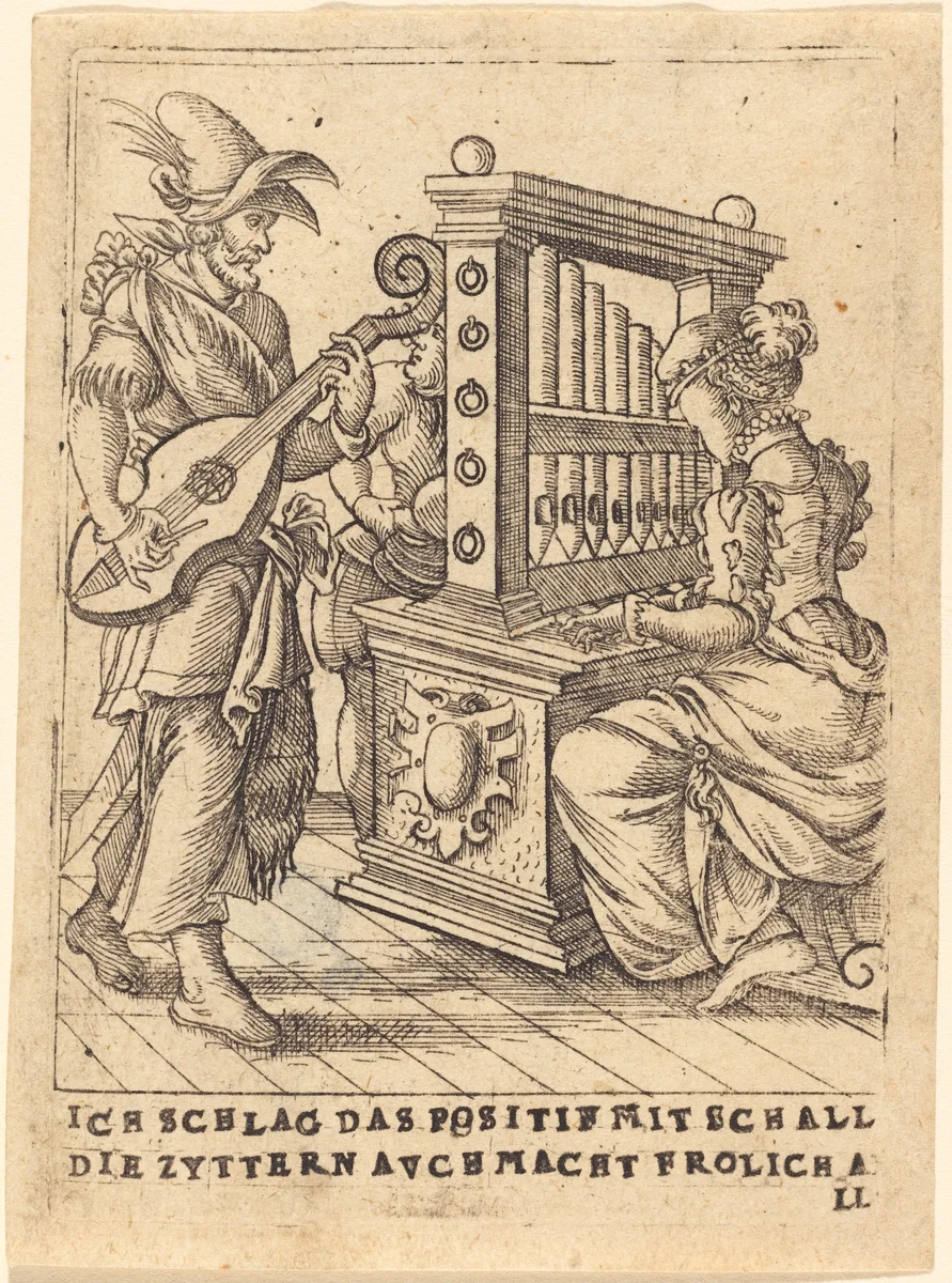 Ich schlag das Positif mit Schall die Zytternavchmacht frolich all by German 16th Century, print, 1580