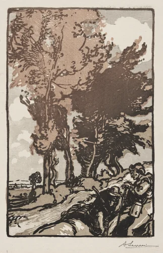 The Resting Place by Auguste Louis Lepère, print, 1904