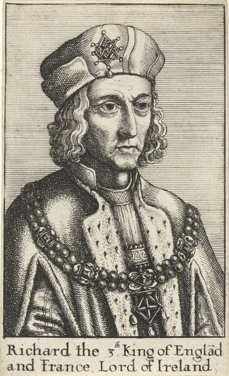 Portret van Richard III, koning van Engeland by Wenceslaus Hollar, print, 1641