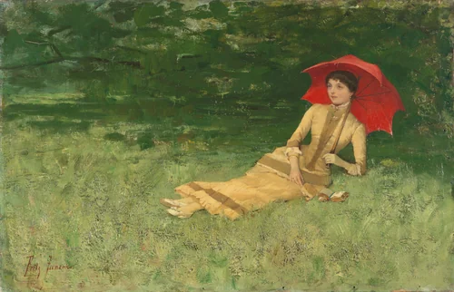 A Summer Afternoon by Frits Jansen, painting, 1880-1890