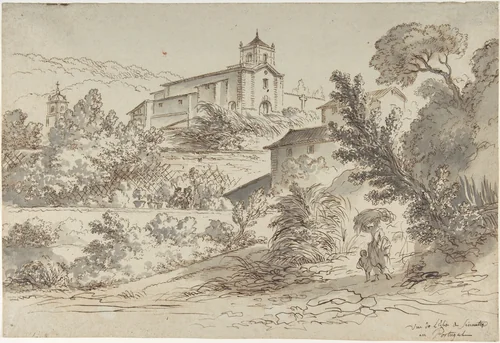 The Church of São Martinho in Sintra, Portugal by Pierre Lélu, drawing, 1755-1810