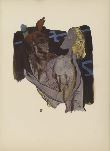 Plate (folio 6) from Mörder, Hoffnung der Frauen (Murderer, Hope of Women) by Oskar Kokoschka, illustrated book, 1916