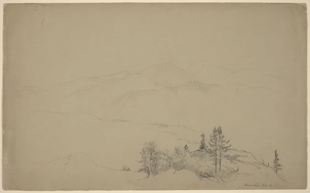 Raven Hill by Homer Dodge Martin, drawing, 1868