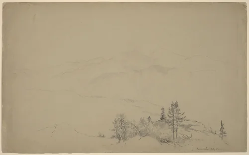Raven Hill by Homer Dodge Martin, drawing, 1868