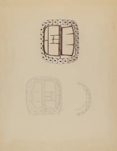 Shoe Buckle by Sylvia Dezon, index of american design, 1937