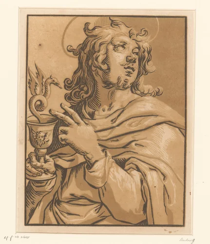 Johannes de Evangelist by Ludwig Büsinck, print, 1600-1669
