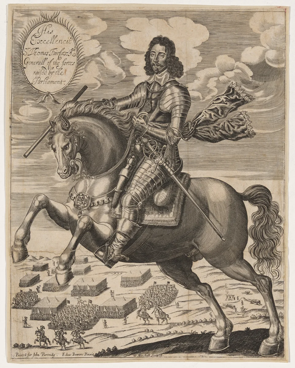 Sir Thomas Fairfax, General of the Forces Raised by Parliament by William Marshall, print, 1647