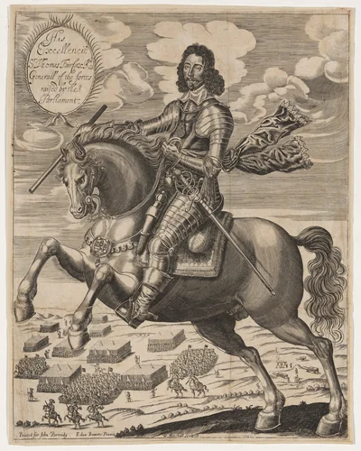 Sir Thomas Fairfax, General of the Forces Raised by Parliament by William Marshall, print, 1647