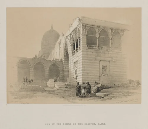Egypt and Nubia, Volume III: One of the Tombs of the Khalifs, Cairo by Louis Haghe, print, 1848