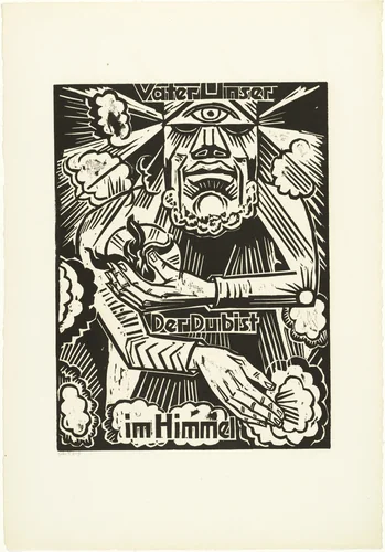 Our Father / which art / in heaven (Vaterunser / Der Du bist / im Himmel) from The Lord's Prayer (Das Vater Unser) by Max Pechstein, print, 1921