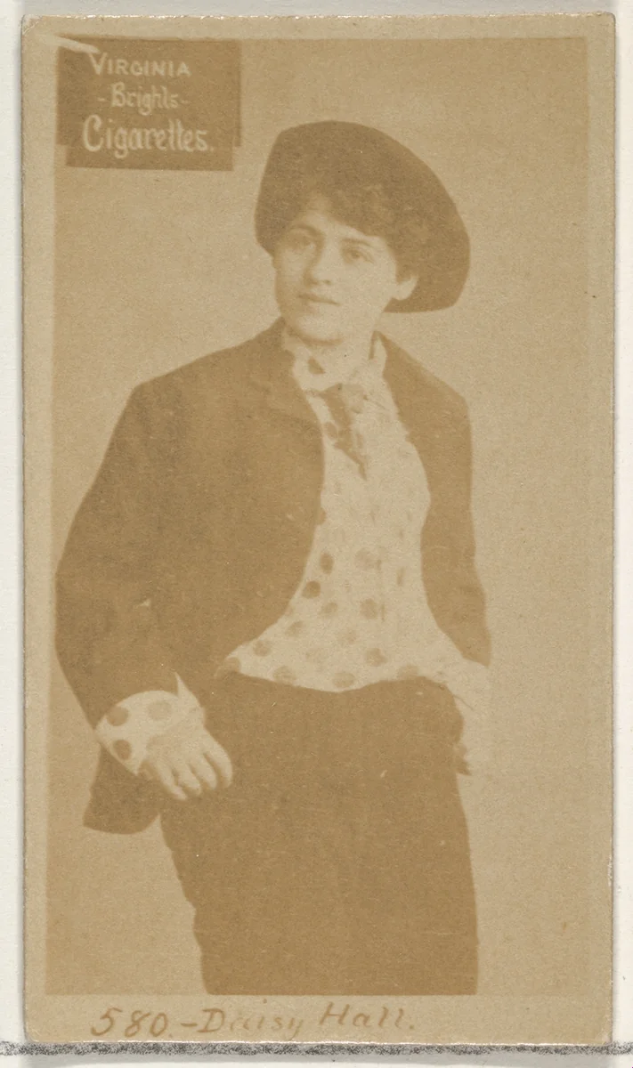 Card 580, Daisy Hall, from the Actors and Actresses series (N45, Type 2) for Virginia Brights Cigarettes by Allen & Ginter, photograph, 1885-1891