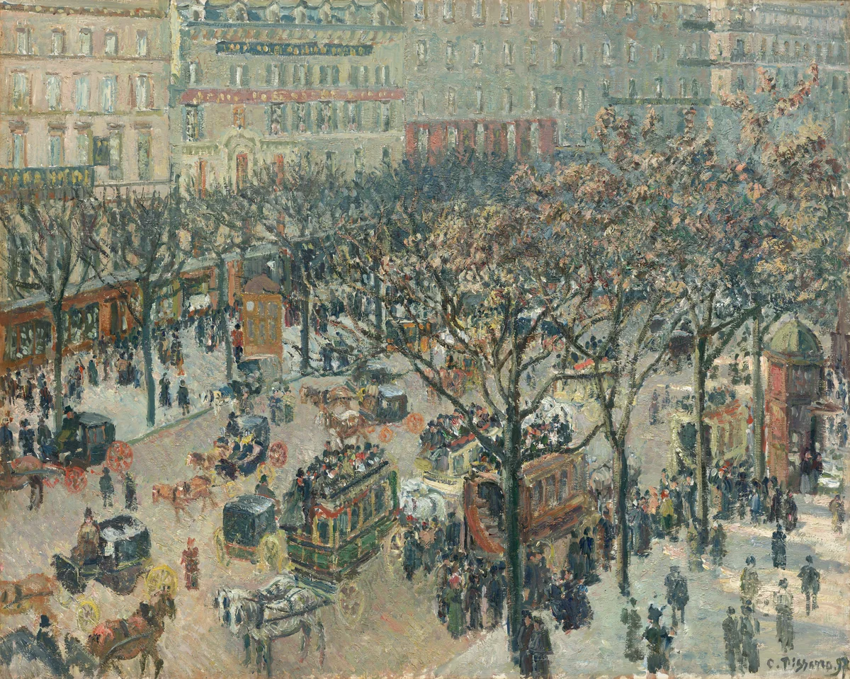 Boulevard des Italiens, Morning, Sunlight by Camille Pissarro, painting, 1897