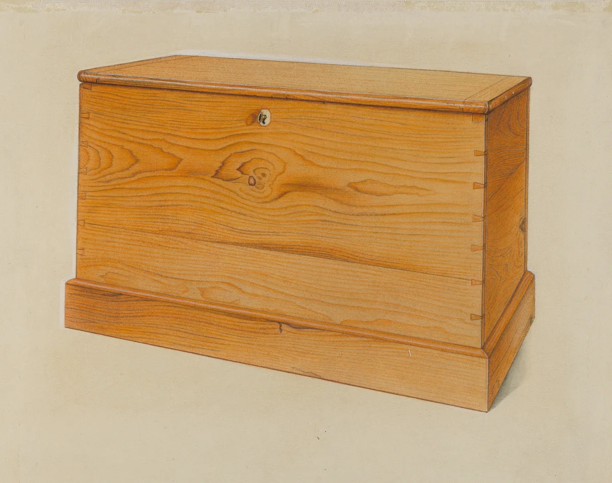 Small Shaker Chest by Sumner Merrill, index of american design, 1937