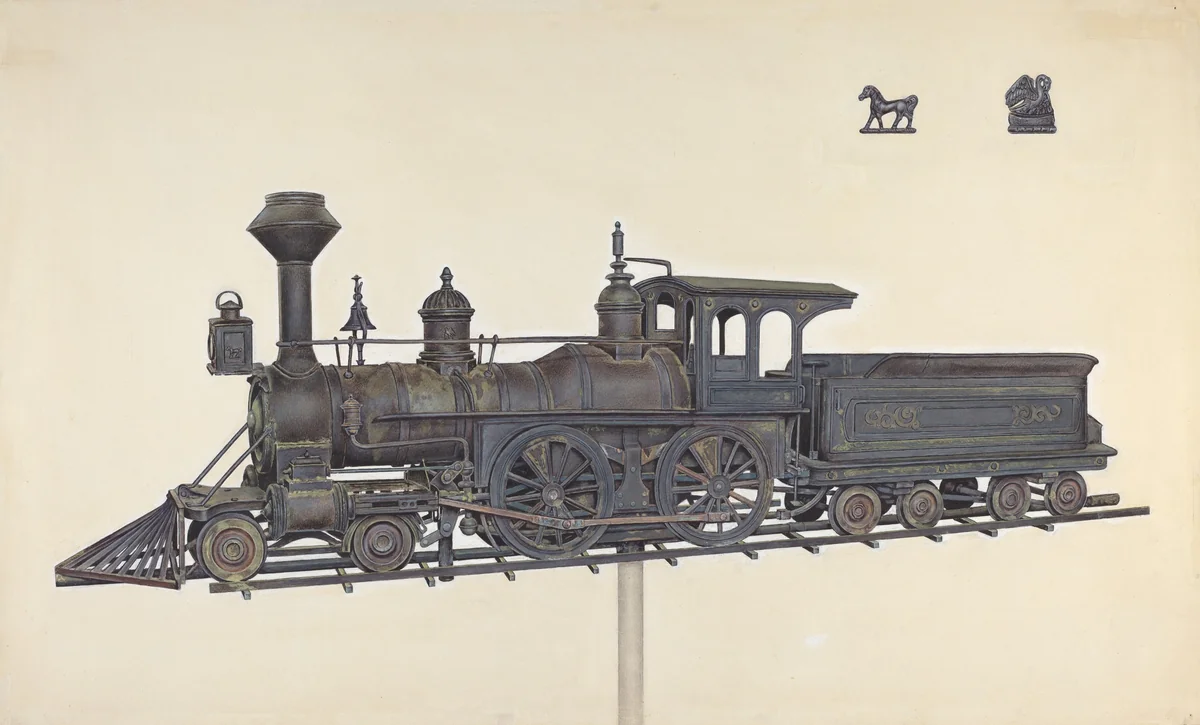 Locomotive by American 20th Century, index of american design, 1935-1942
