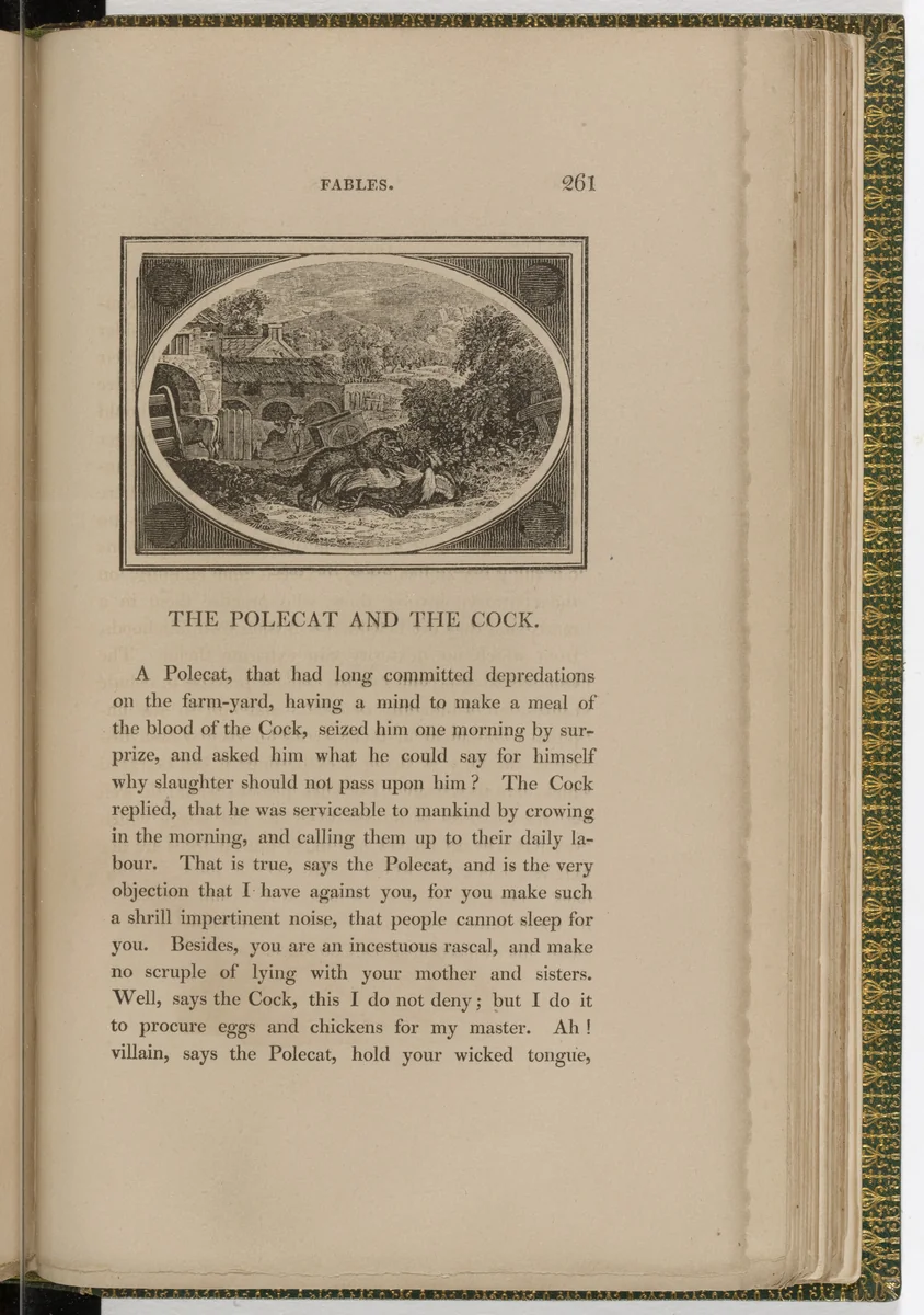 Headpiece (page 261) from The Fables of Aesop by Thomas Bewick, illustrated book, 1818
