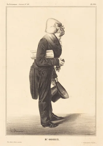 Antoine Odier by Honoré Daumier, print, 1833