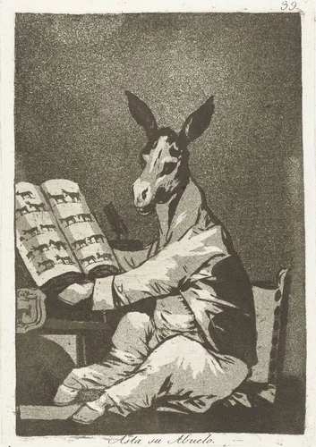 Evenals zijn grootvader by Francisco de Goya, print, 1797-1799