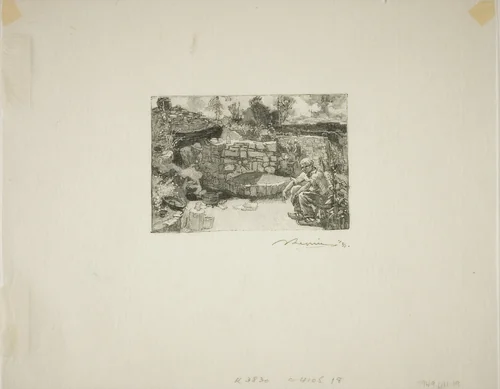 Quarryman's Hut by Louis Auguste Lepère, print, 1908