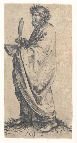 St. Bartholomew by Martin Schongauer, print, 1470-1491