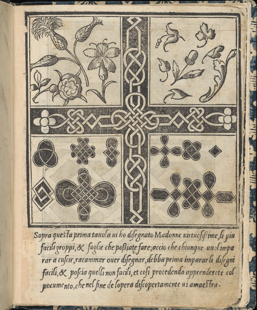 Essempio di recammi, page 3 (recto) by Giovanni Antonio Tagliente, book, 1530