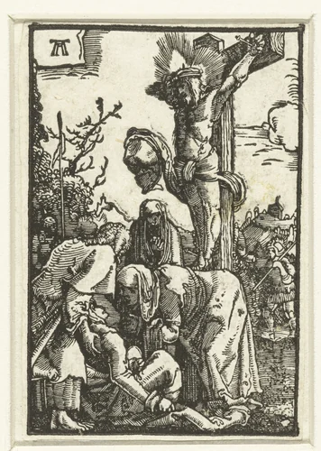Christus aan het kruis by Unknown, print, 1506-1538