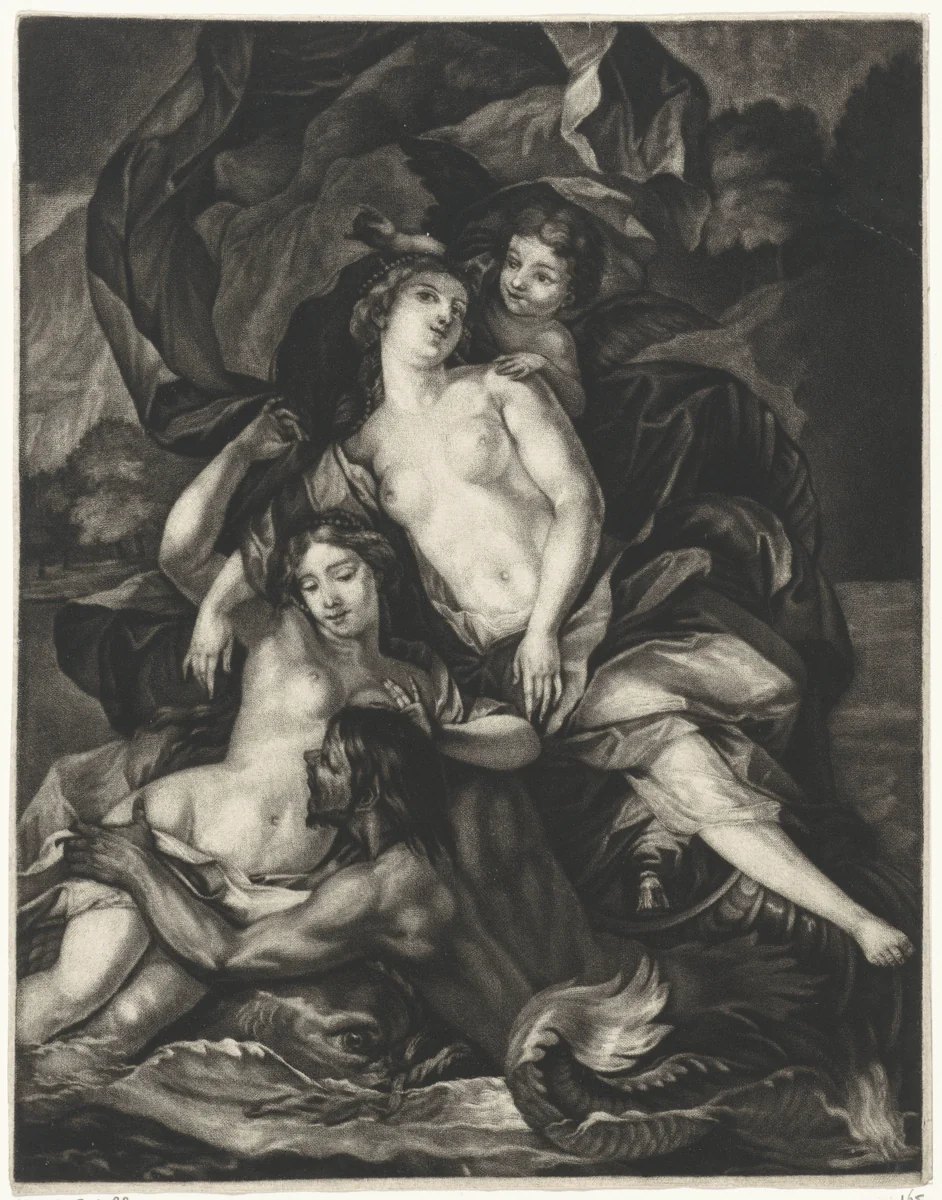 Triomf van Galatea by Jacob Gole, print, 1670-1724