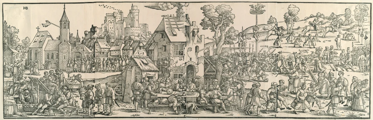 The Large Village Fair by Sebald Beham, print, 1535