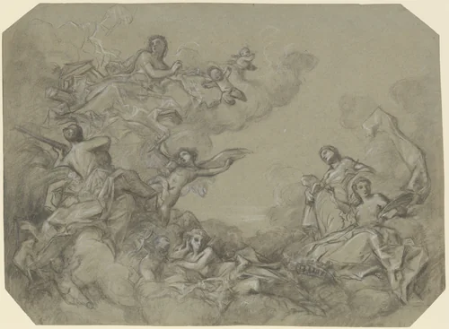 Study for a ceiling by Charles Joshua Chaplin, drawing, 1840-1891