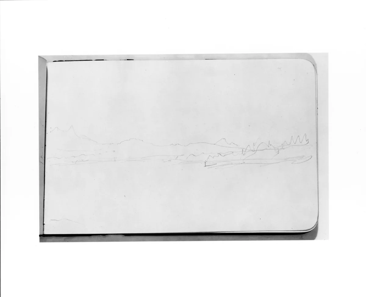 Port Havey (?) (from Sketchbook) by Albert Bierstadt, artwork, 1890