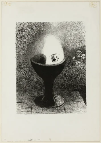 The Egg by Odilon Redon, print, 1885