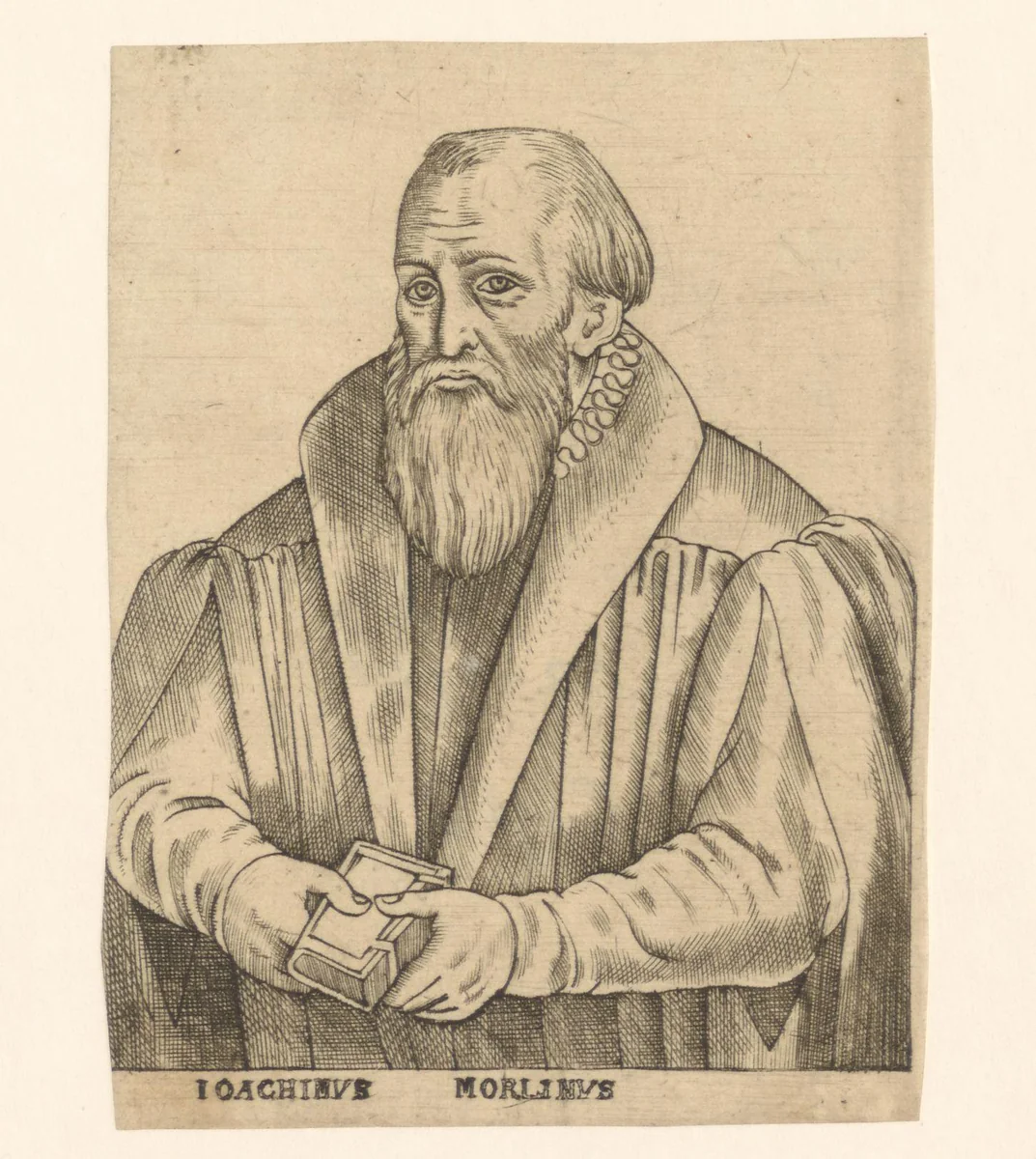 Portret van Joachim Mörlin by anonymous, print, 1563-1642