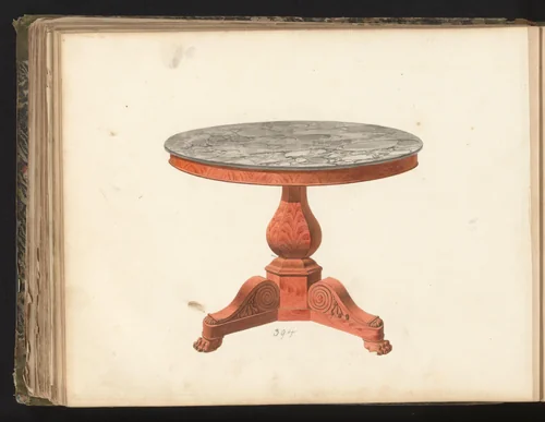 Ontwerp voor een tafel by anonymous, drawing, 1825-1839
