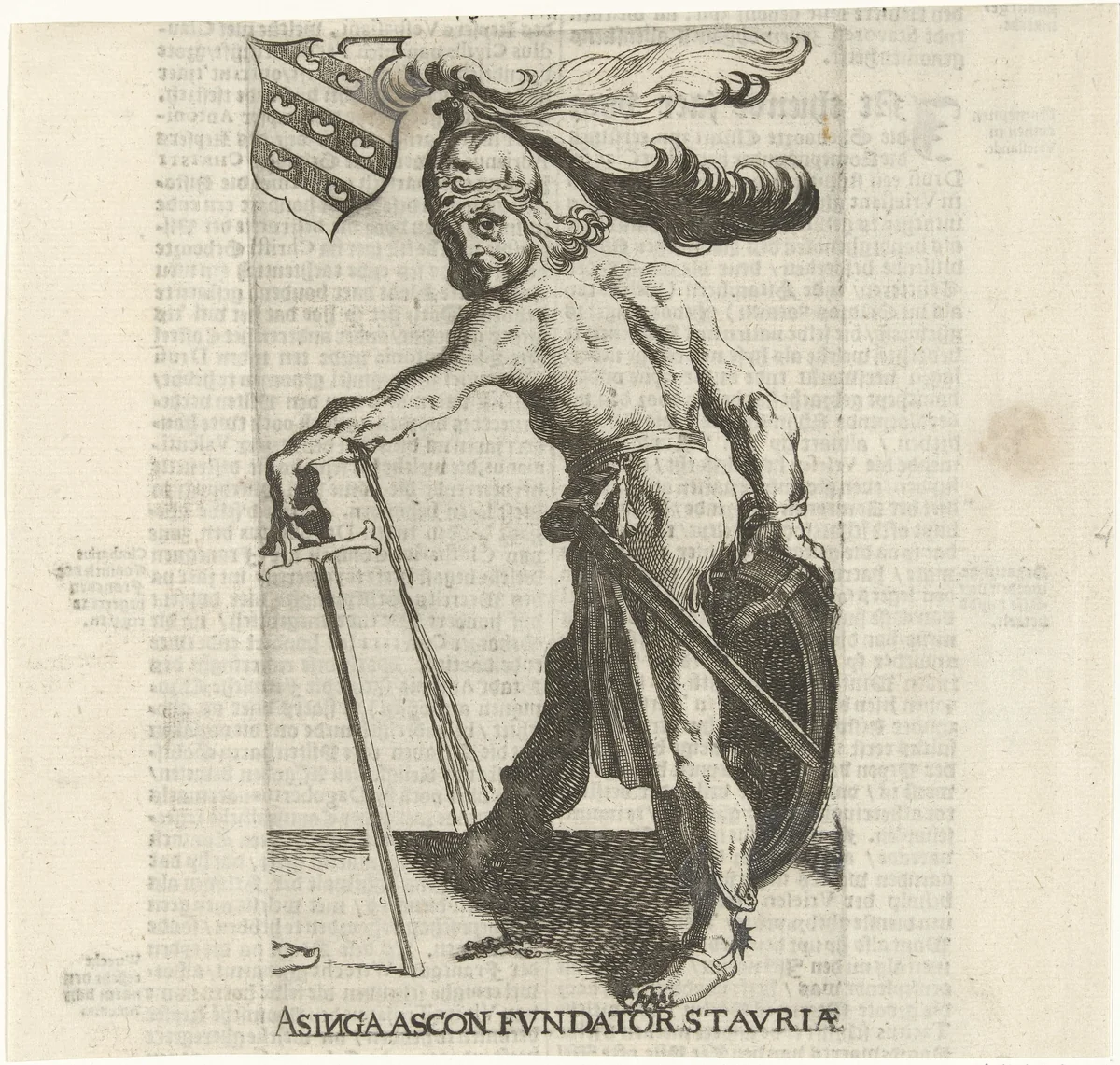 Asinga Ascon by Simon Frisius, print, 1622